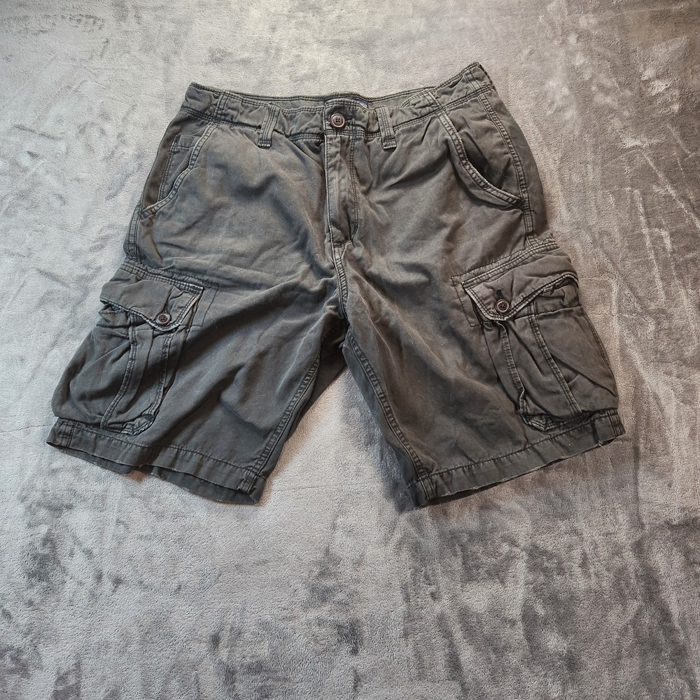 American Eagle Shorts Mens 35 Gray Classic Cargo 90s Y2K